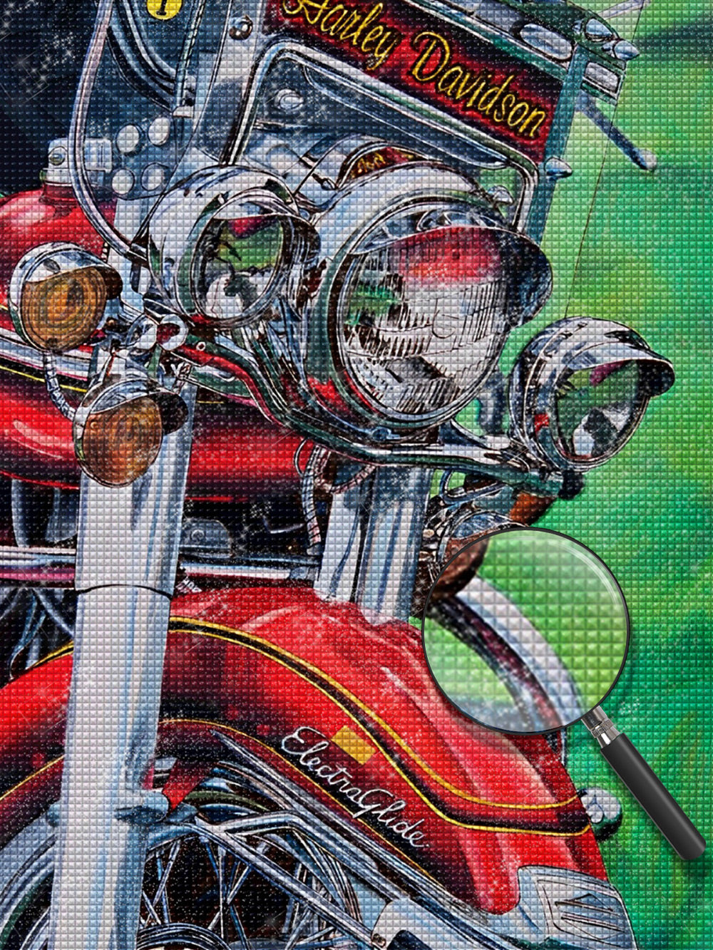 Rotes Motorrad Diamond Painting
