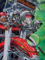 Rotes Motorrad Diamond Painting