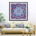 Rotes und blaues Mandala Diamond Painting