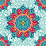 Rotes und grünes Mandala Diamond Painting