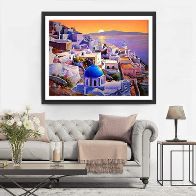 Santorini in Griechenland Diamond Painting