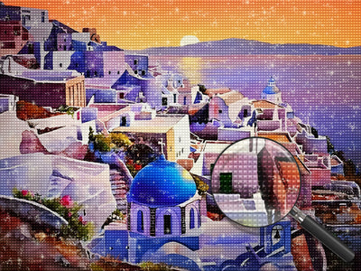 Santorini in Griechenland Diamond Painting