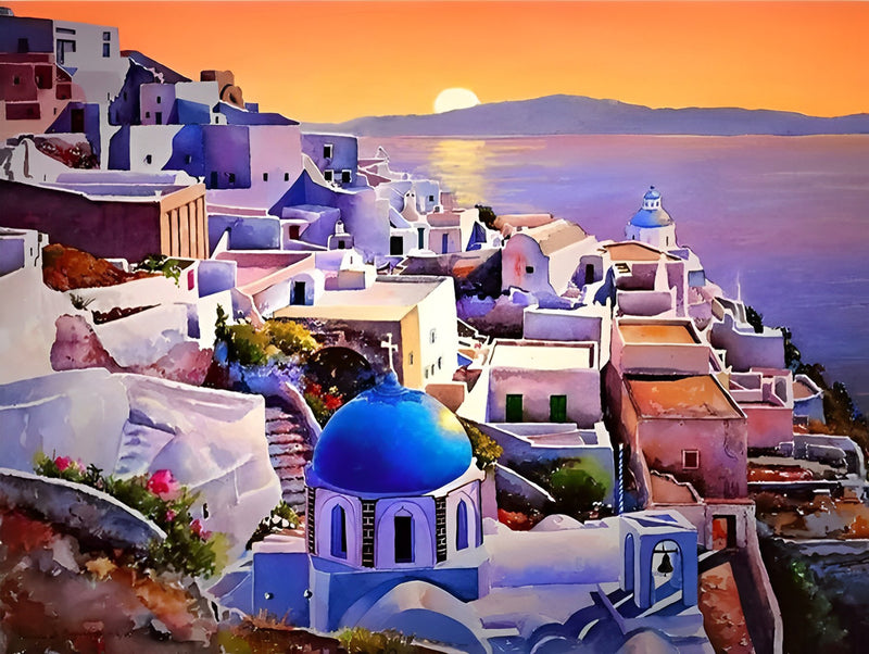 Santorini in Griechenland Diamond Painting