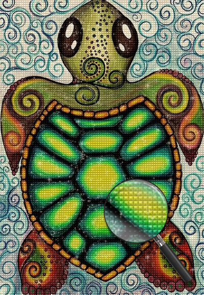 Schildkröte und Reben Diamond Painting