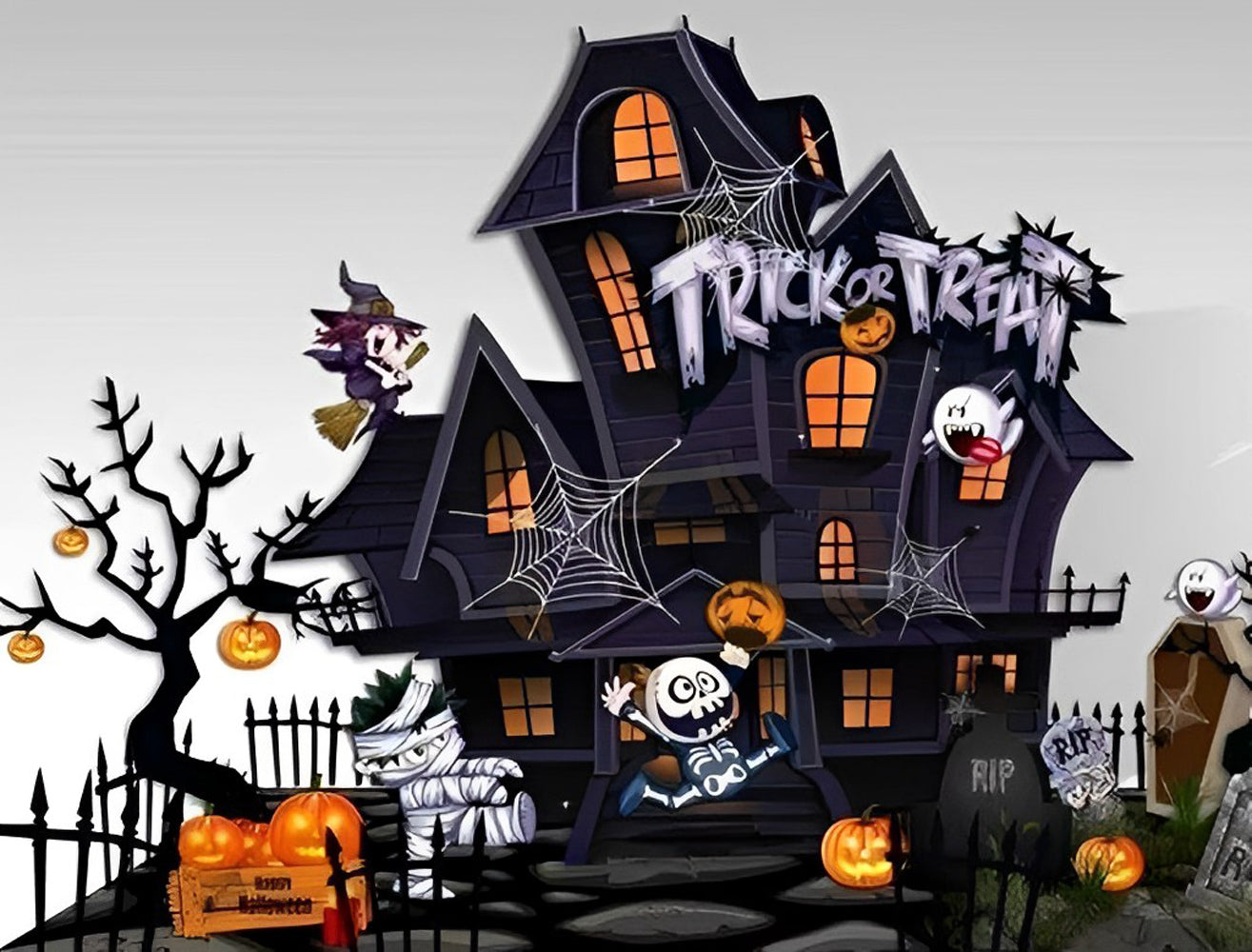 Schloss an Halloween Diamond Painting