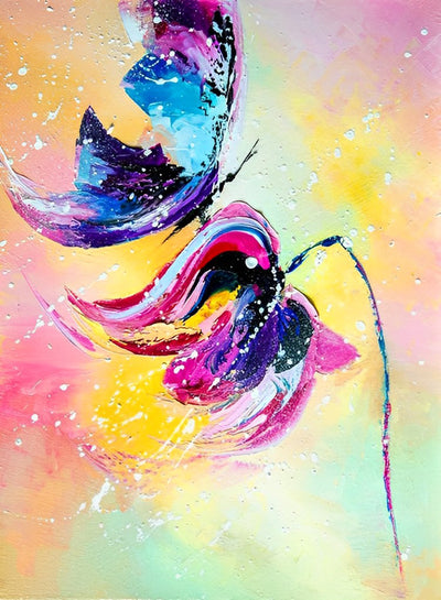 Schmetterling Blume Diamond Painting