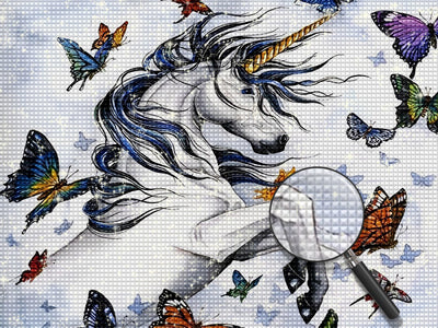 Schmetterlinge Einhorn Diamond Painting