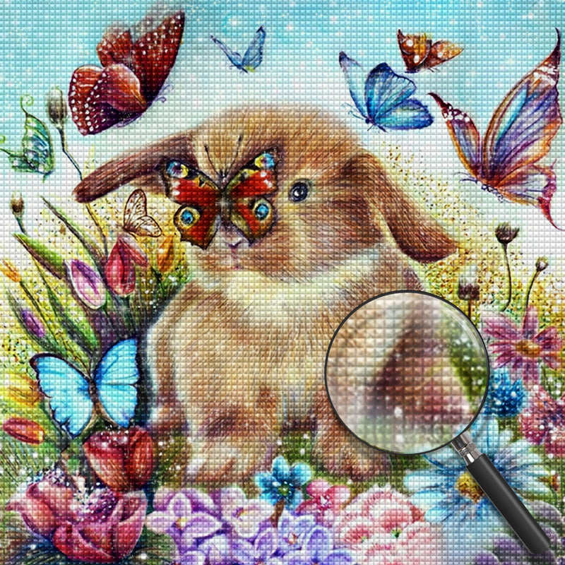 Schmetterlinge Hase Diamond Painting