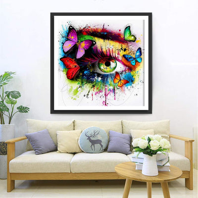 Schmetterlinge und Auge Diamond Painting