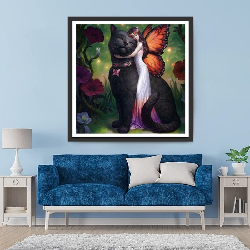 Schmetterlingsfee Katze Diamond Painting