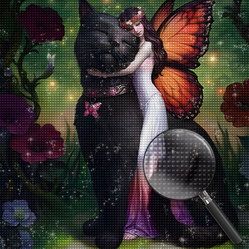 Schmetterlingsfee Katze Diamond Painting