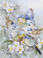 Schmetterlingsfee und Blumen Diamond Painting