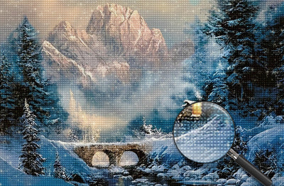 Schnee auf dem Berg Diamond Painting