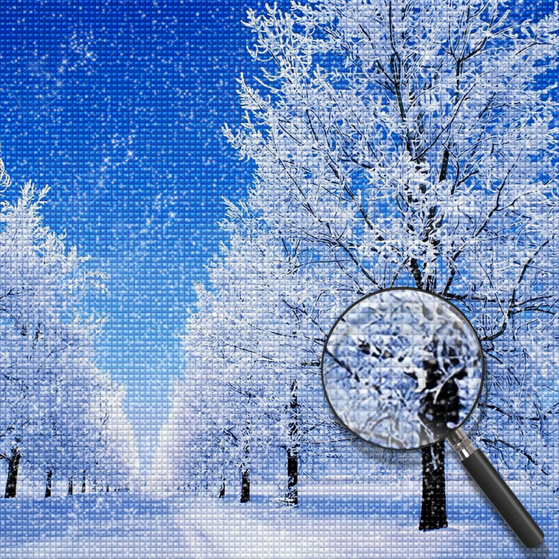 Schnee im Wald Diamond Painting