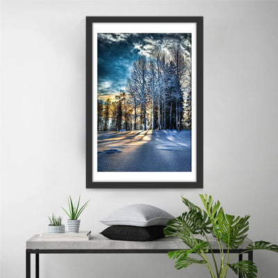 Schneebedeckter Wald Diamond Painting