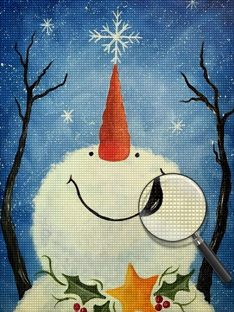 Schneemann Sternenhimmel Diamond Painting