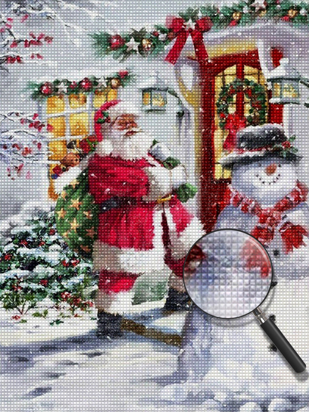 Schneemann und Weihnachtsmann Diamond Painting