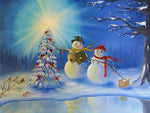 Schneemann Weihnachtsbaum Diamond Painting