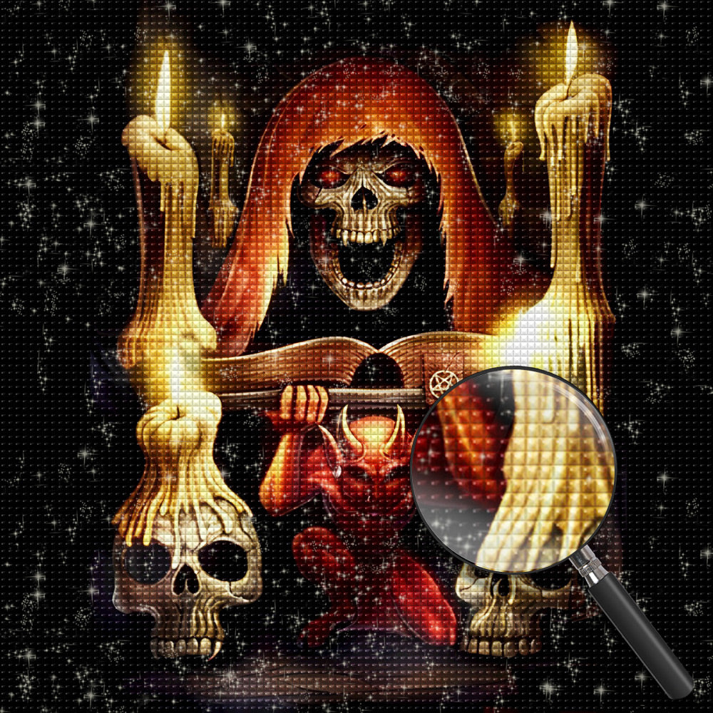 Schrecklicher Skelett-Tod Diamond Painting