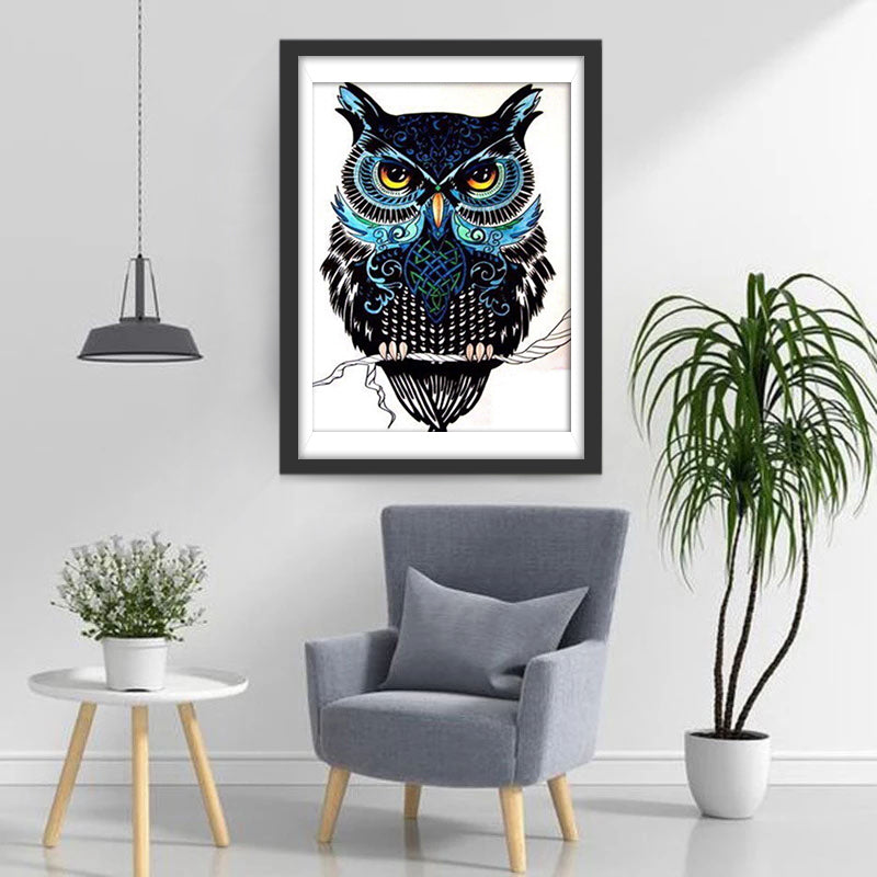 Schwarze Eule Diamond Painting
