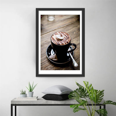 Schwarze Kaffeetasse Diamond Painting