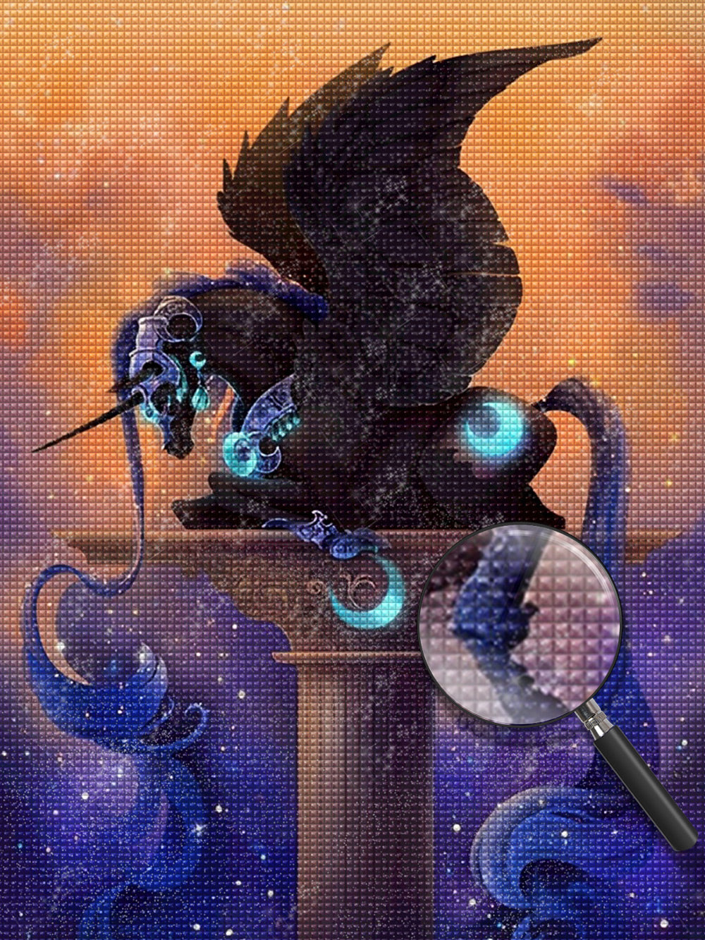 Schwarzes Einhorn Diamond Painting