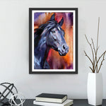 Schwarzes Pferd Diamond Painting