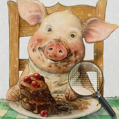 Schwein Kuchen Diamond Painting