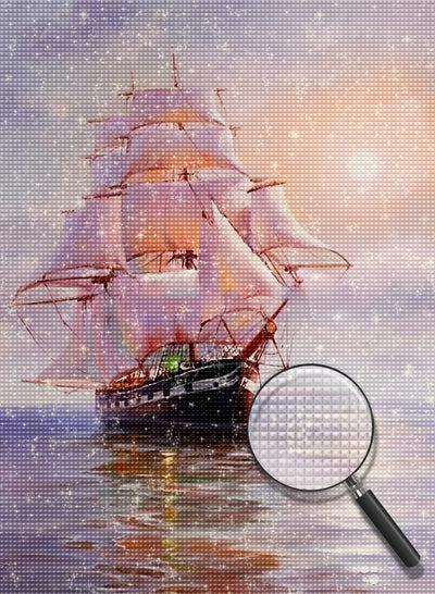 Segelboot auf dem Meer Diamond Painting