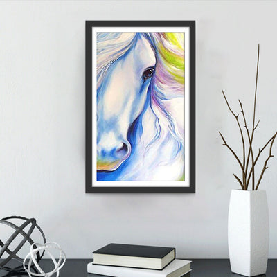 Silbernes Pferd Diamond Painting