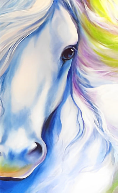 Silbernes Pferd Diamond Painting