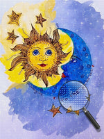Sonne, Mond und Sterne Diamond Painting