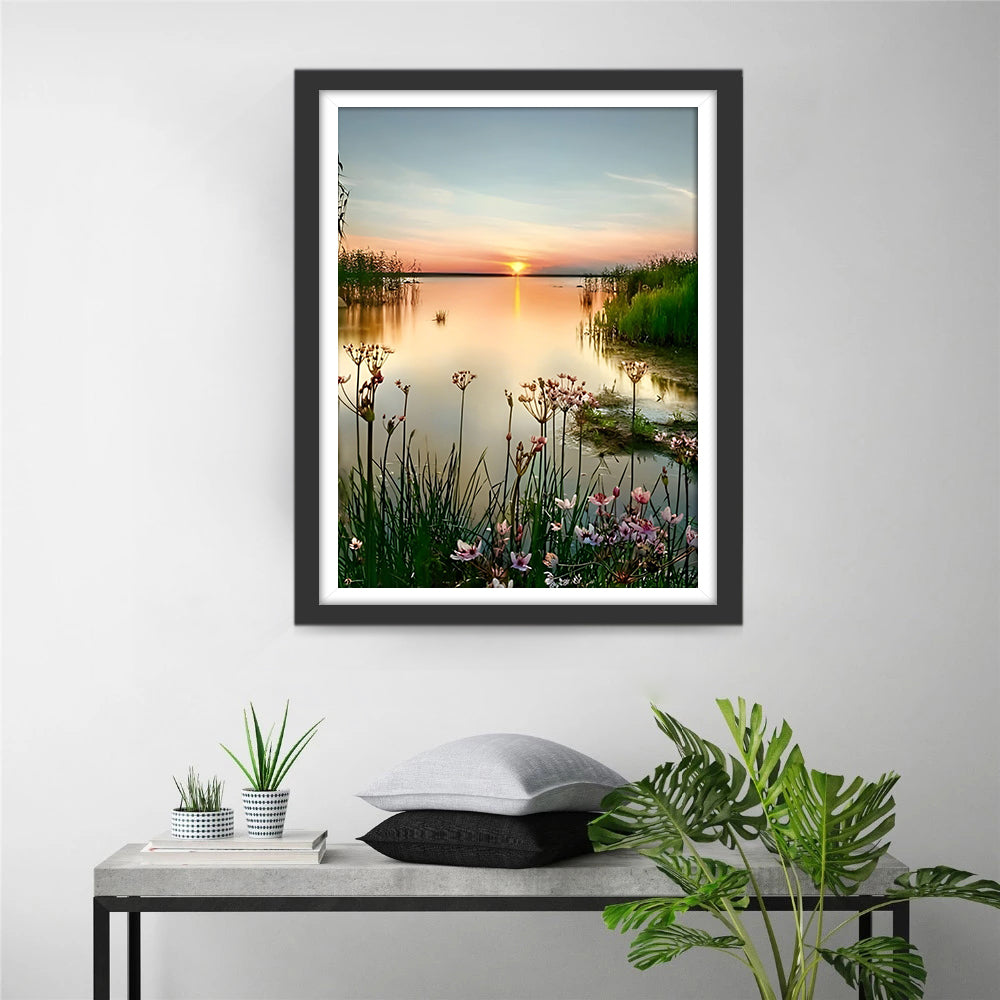 Sonnenaufgang am See Diamond Painting