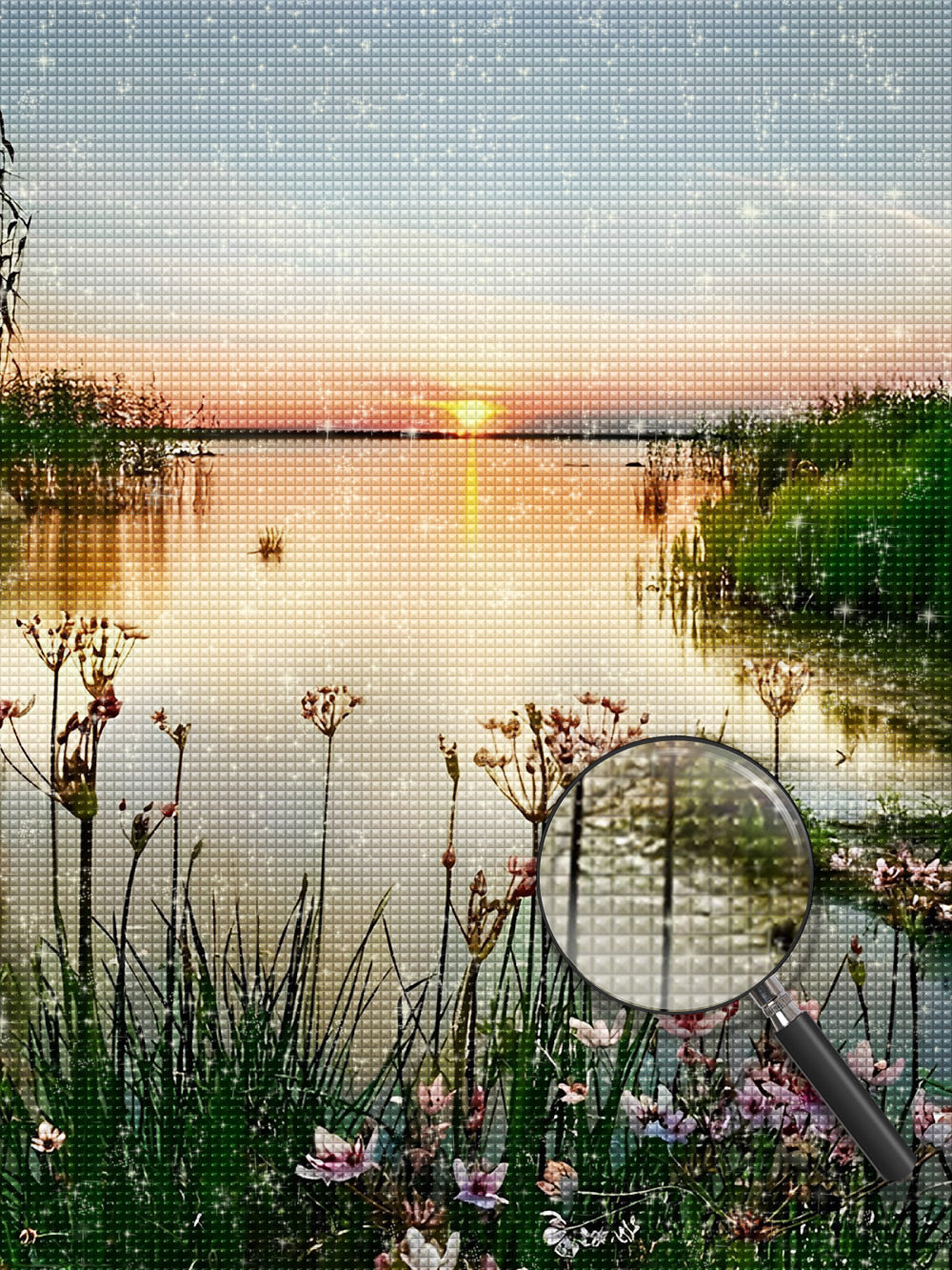 Sonnenaufgang am See Diamond Painting