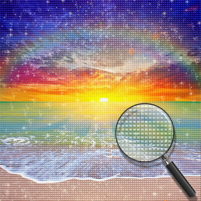 Sonnenaufgang Regenbogen Meer Diamond Painting