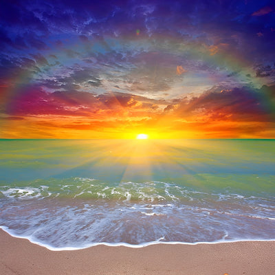 Sonnenaufgang Regenbogen Meer Diamond Painting