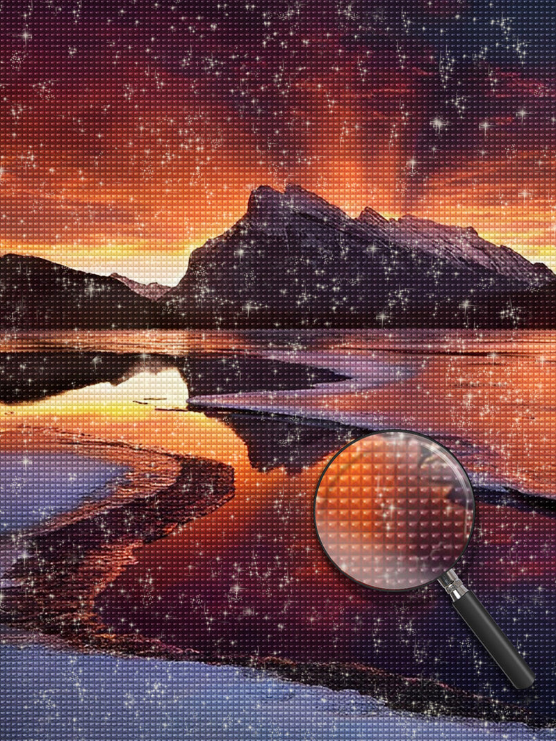 Sonnenaufgang über Salzsee Diamond Painting