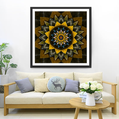 Sonnenblume Mandala Diamond Painting