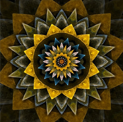 Sonnenblume Mandala Diamond Painting