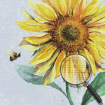Sonnenblume und Biene Diamond Painting