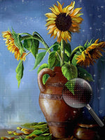 Sonnenblumen in der Vase Diamond Painting