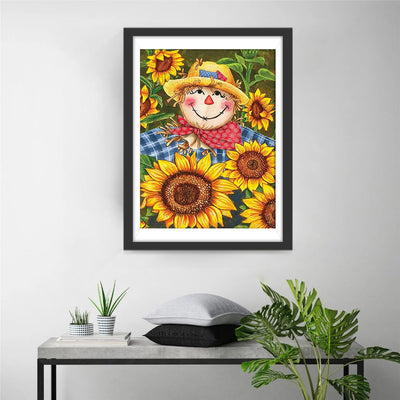 Sonnenblumen und Puppe Diamond Painting