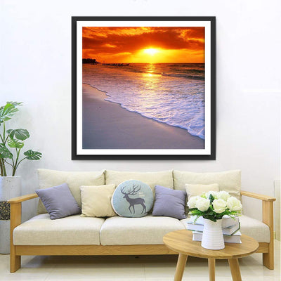 Sonnenuntergang am Meer Diamond Painting