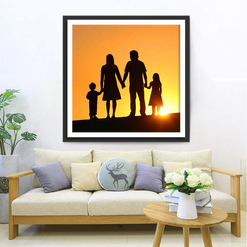 Sonnenuntergang Familie Diamond Painting