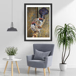 Spatzen auf dem Hanfseil Diamond Painting