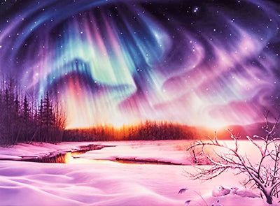 Spektakuläre Polarlichter Diamond Painting