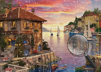 Stadt am Meer Diamond Painting