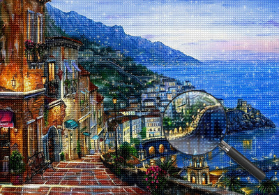 Stadt am Meer Diamond Painting