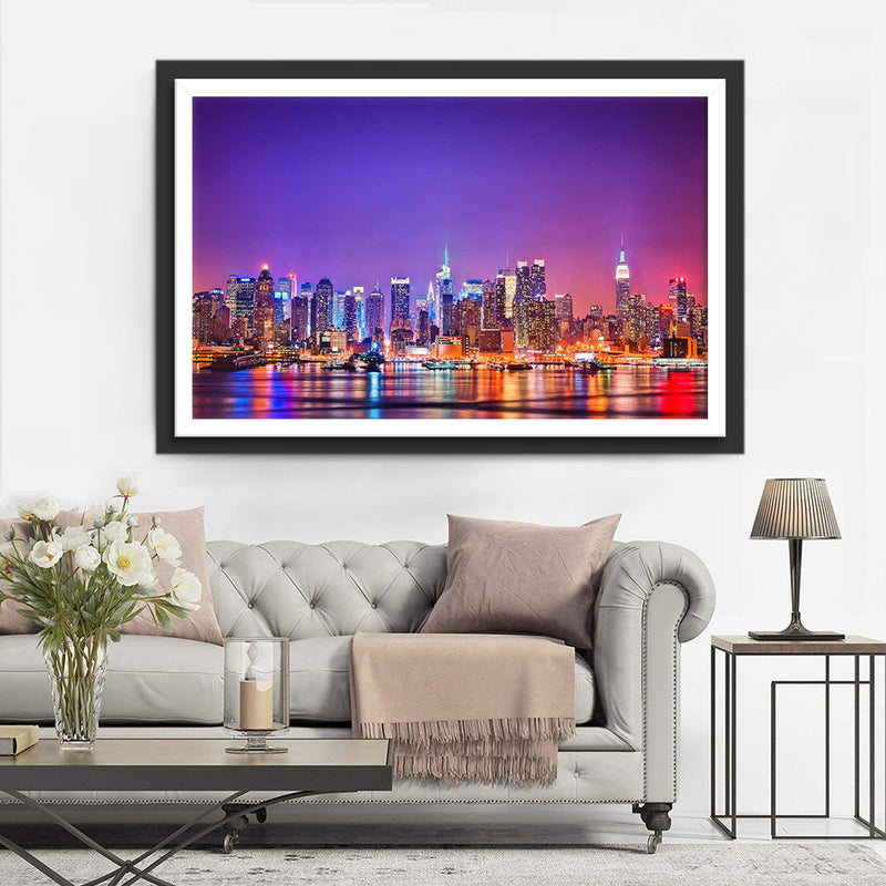 Stadt Nachthimmel Diamond Painting