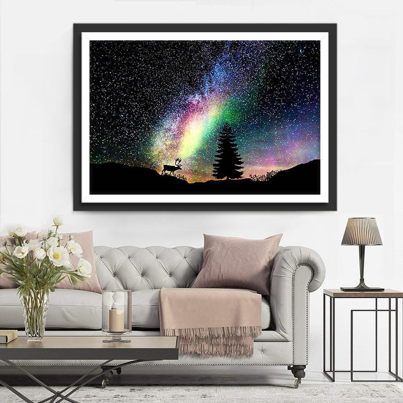 Sterne und Hirsch Diamond Painting